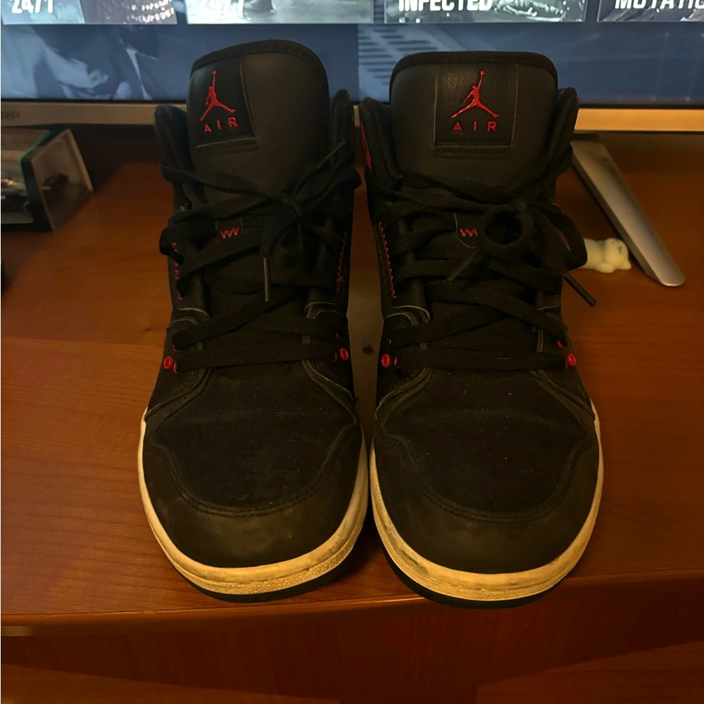 Air Jordan Black and Red Sneakers